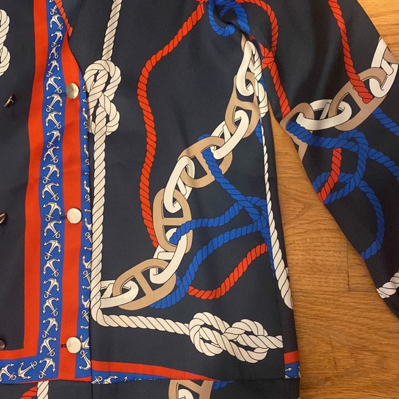 NWT ZARA XS Button Front Nautical Dress - Picture 9 of 15